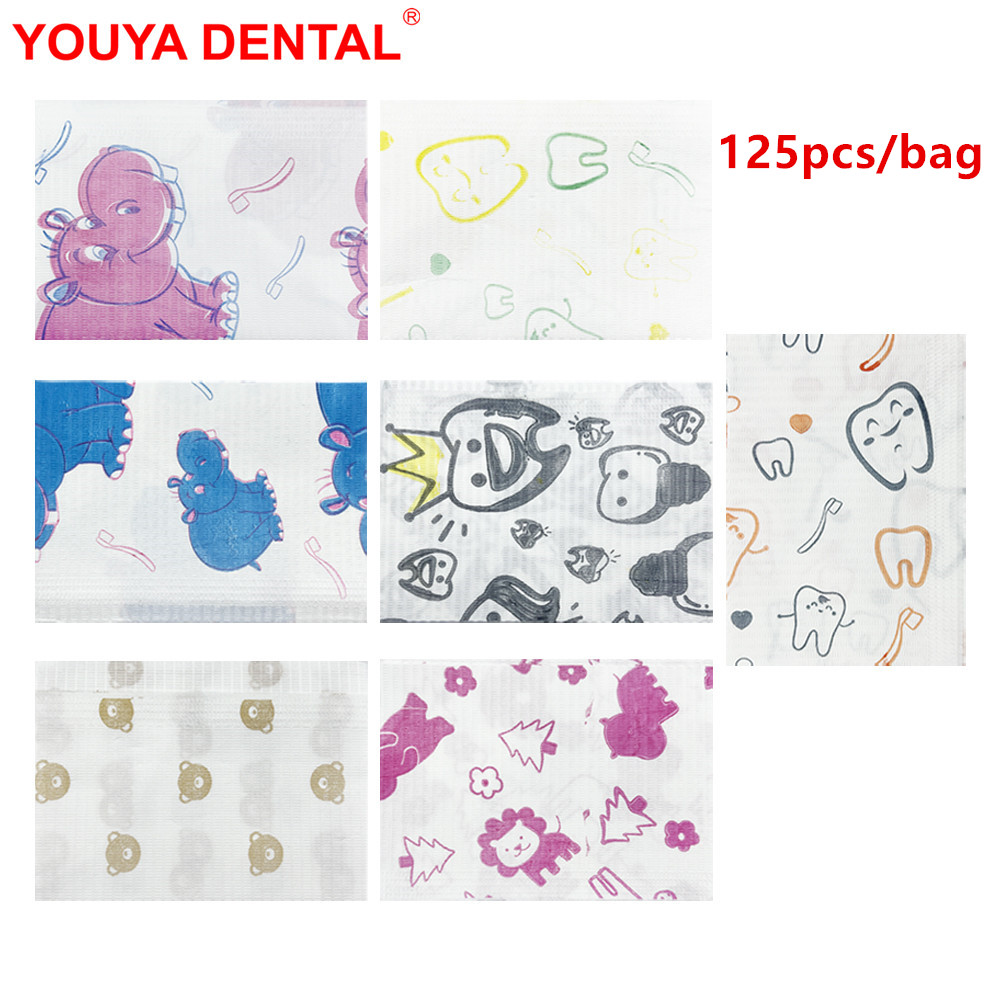 Table Cloth Disposable - 子供用防水使い捨てタトゥービブ,かわいいスカーフ,クリーニングパッド,チェストタオル,テーブルカバー,ナプキン,タトゥーアクセサリー,125個