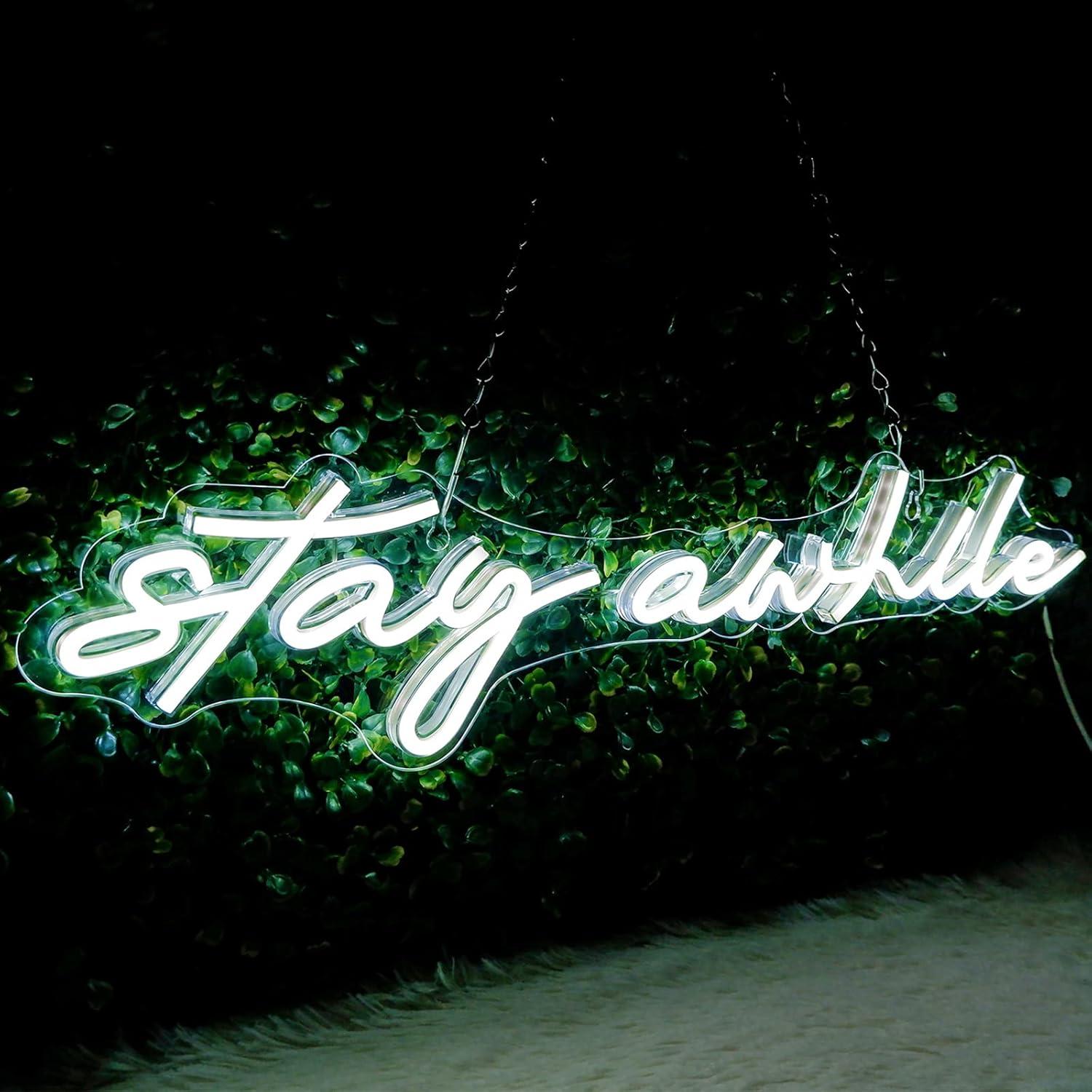 Neon Sign Party - しばらく滞在してみてください ネオンサイン USB調光可能LEDネオンライト バー、寝室、自宅、パブ、パーティー、壁の装飾、パーソナライズされたギフトに最適