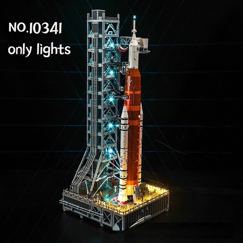 Event Launch Party - クリエイティブ LED ライトセット互換性のあるレゴ 10341 NASA アルテミス宇宙打ち上げシステムブロックおもちゃ装飾ランプ