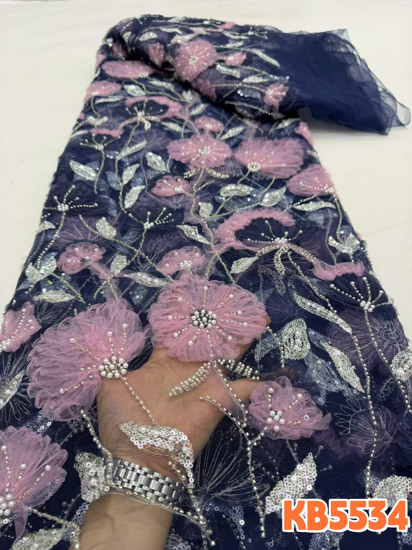 Glitter Tablecloth - YALISI アフリカ 3d フラワービーズスパンコールレース生地 2026 高品質ピンクフレンチメッシュチュールレース生地パーティードレス用