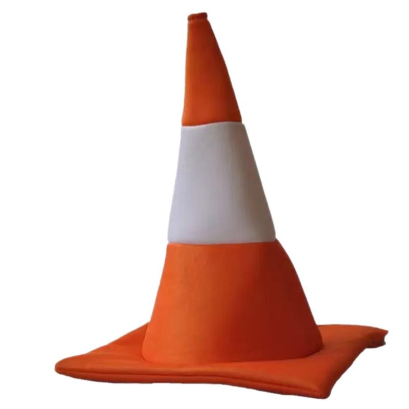 Party Hat Cone - 1 個のトラフィックコーンハットハロウィンコスチュームアクセサリー誕生日クリスマスパーティーハロウィンコーンハット用