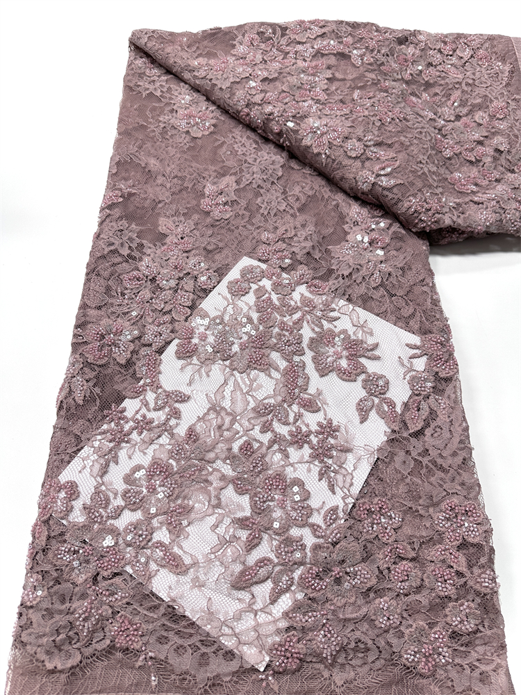 Glitter Tablecloth - 高品質高級スパンコールとビーズ付きレース生地、ウェディング2026新作デザイン、フランス風アフリカ風チュールメッシュレース、イブニングドレス用