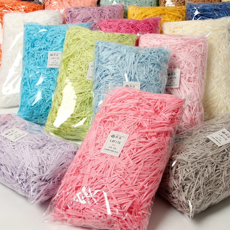 Paper Straw Color - ラフィラフィシュレッドラフィアギフト用、ラフィ、ラフィア、紙、ラフィア、DIY用、パッケージ用、キャンディーや結婚披露宴用、パッケージ用、100g