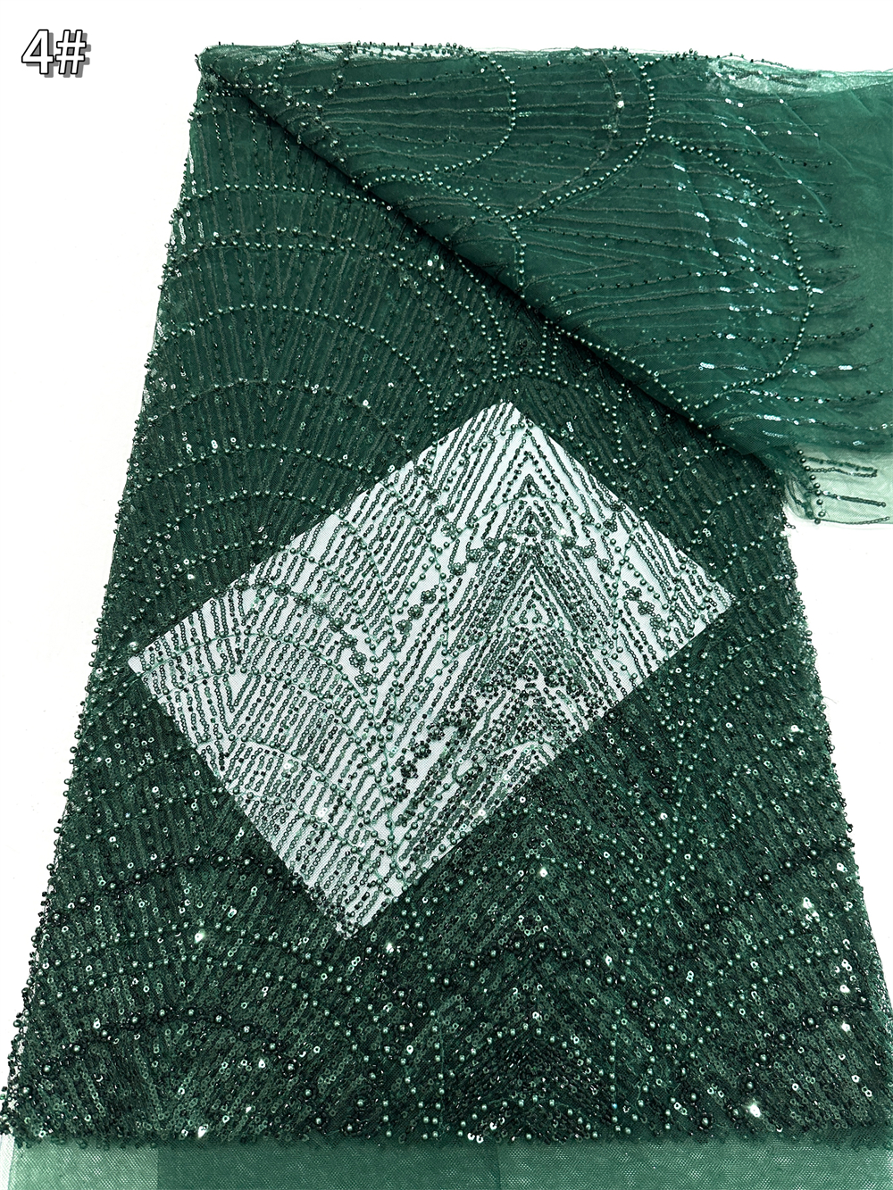 Glitter Tablecloth - アフリカ産フランス製スパンコールレース生地2025高品質チュールレースナイジェリアビーズ刺繍ドレス素材、パーティーや結婚式に