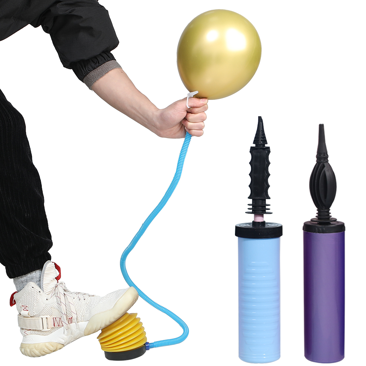 Balloon Pump Hand - 高品質バルーンポンプエアインフレータハンドプッシュポータブル便利なバルーンアクセサリー結婚式誕生日パーティーの装飾用品
