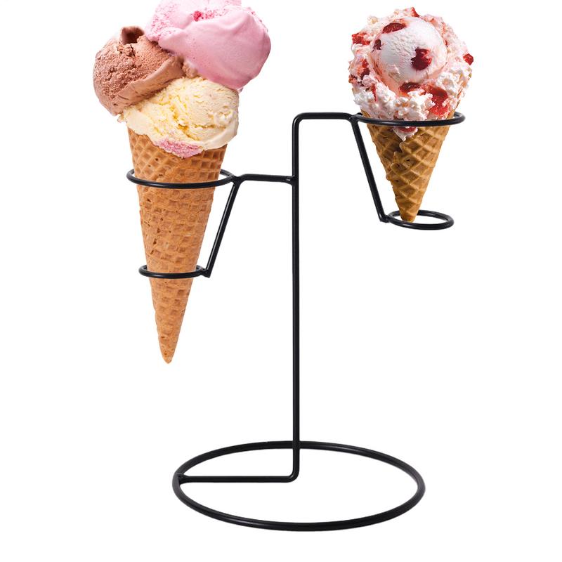 Cotton Candy Cone - アイスクリームコーンホルダー黒鉄綿菓子スタンドホームアイアンアートアイスクリームコーンホルダーアイスクリームコーンキャンディーポップコーン用
