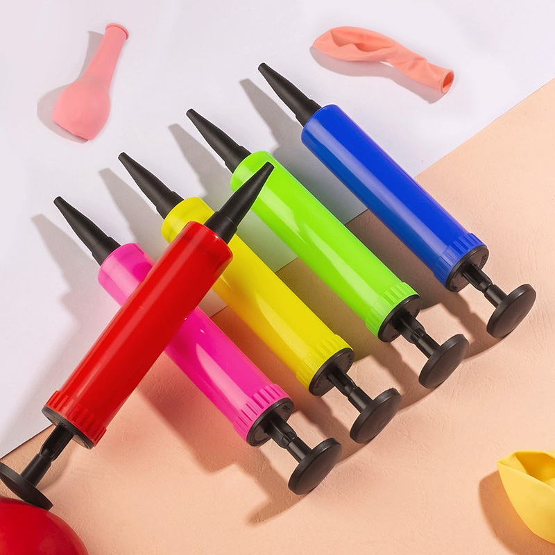 Balloon Pump Hand - ミニハンドプッシュバルーンポンププラスチックバルーンインフレーターエアポンプバルーンアクセサリー誕生日パーティー結婚式用品ランダムカラー