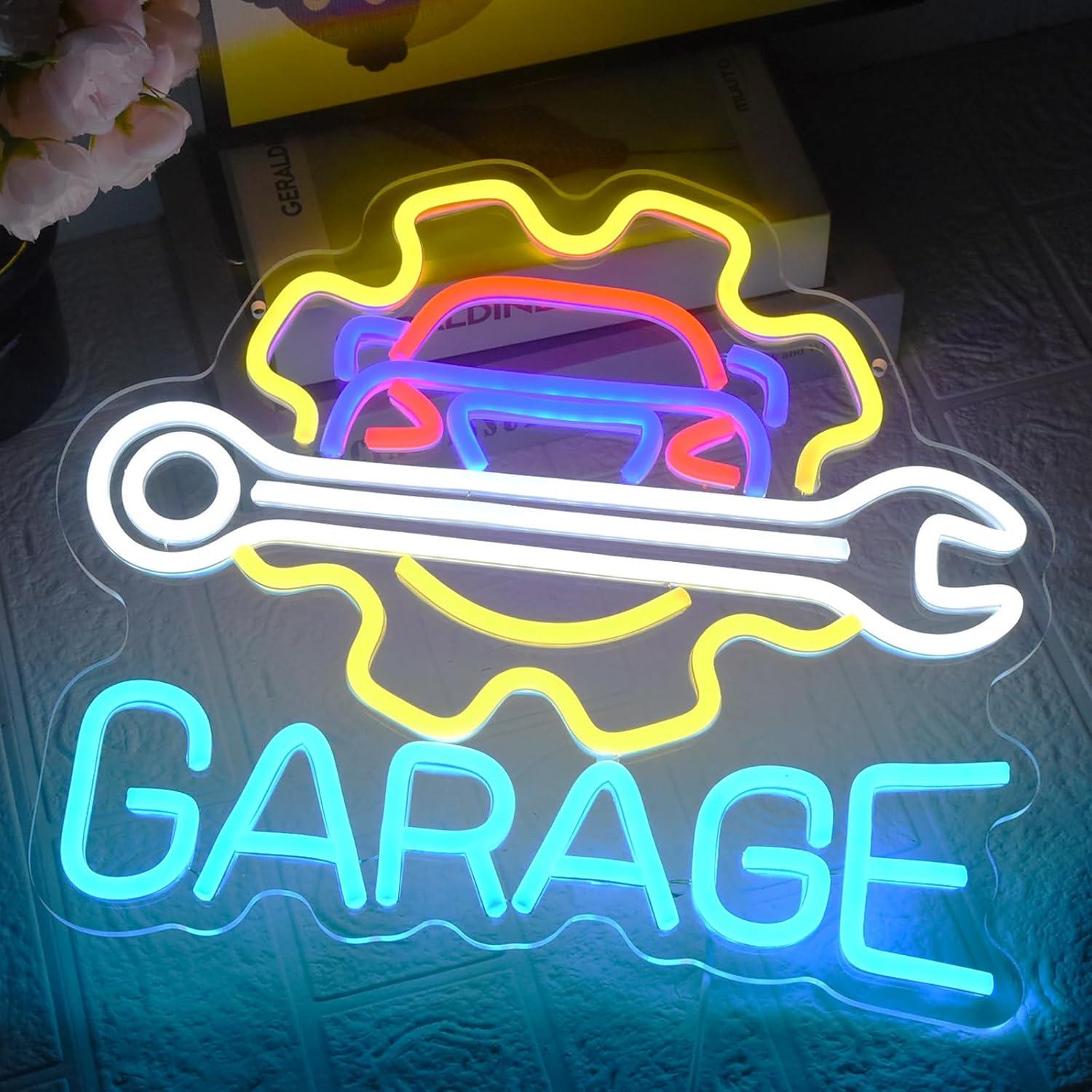 ガレージネオンサイン USB電源 LED調光可能ネオンライト - Neon Sign Party のレビューと価格