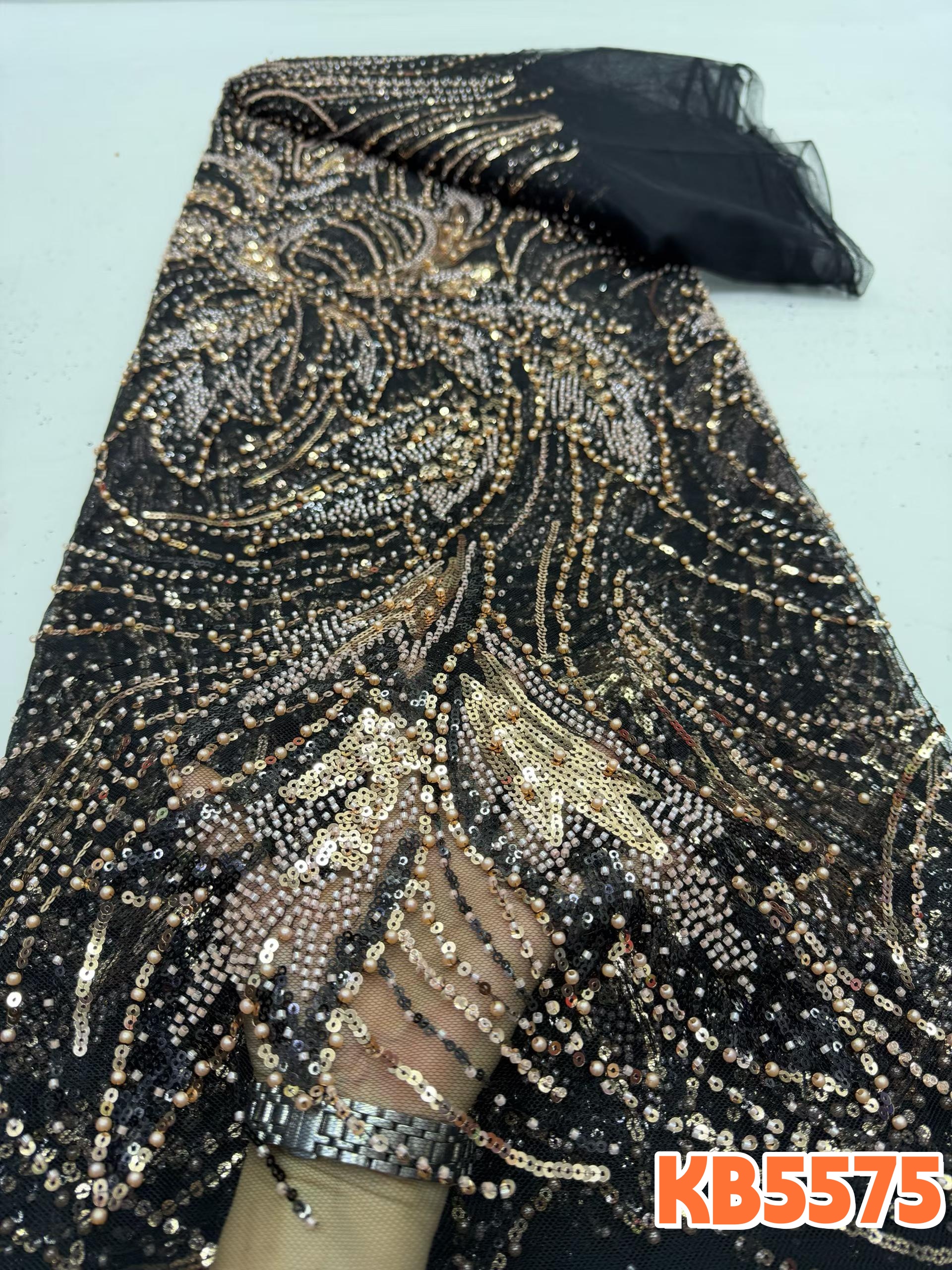 YALISI 5 ヤードシーケンスレース生地ゴールドビーズチ - Glitter Tablecloth のレビューと価格