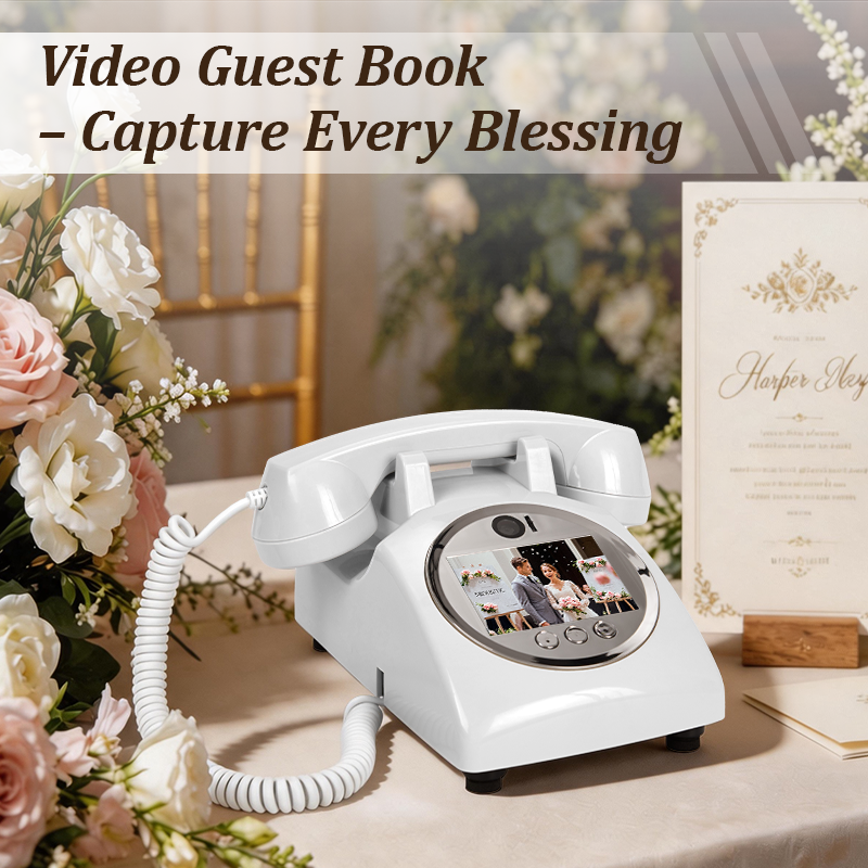 音声ゲストブック 結婚式用電話 ボイスメールメッセージ録音  - Event Party Supply Rental のレビューと価格