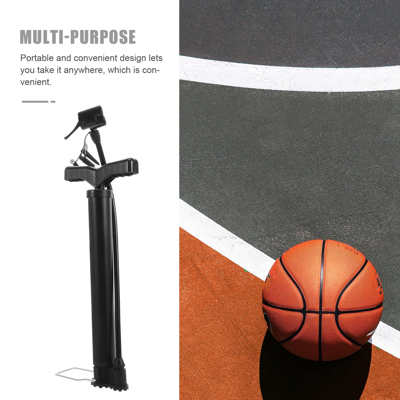 頑丈なスチールボールポンプ、スポーツボール、バスケットボール - Balloon Pump Hand のレビューと価格