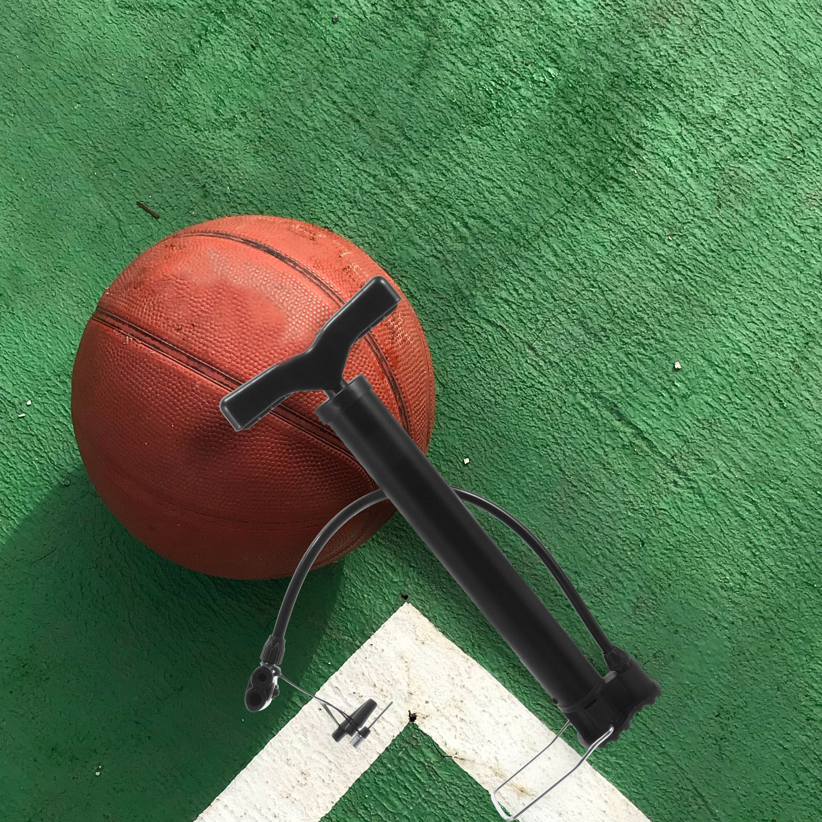 頑丈なスチールボールポンプ、スポーツボール、バスケットボール - Balloon Pump Hand のレビューと価格