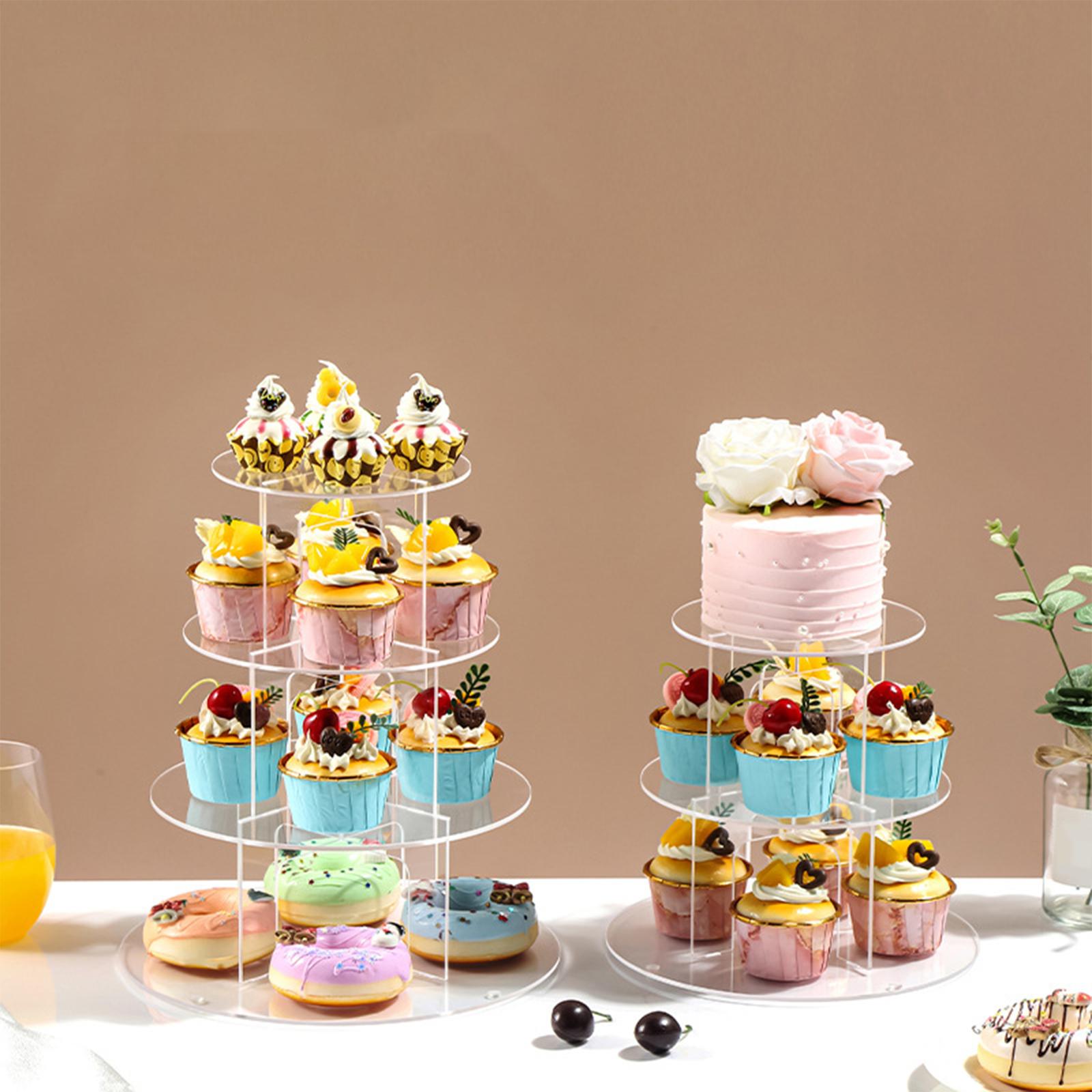 パーティー用アクリルカップケーキスタンド、デザートタワーホル - Cupcake Stand Tier のレビューと価格