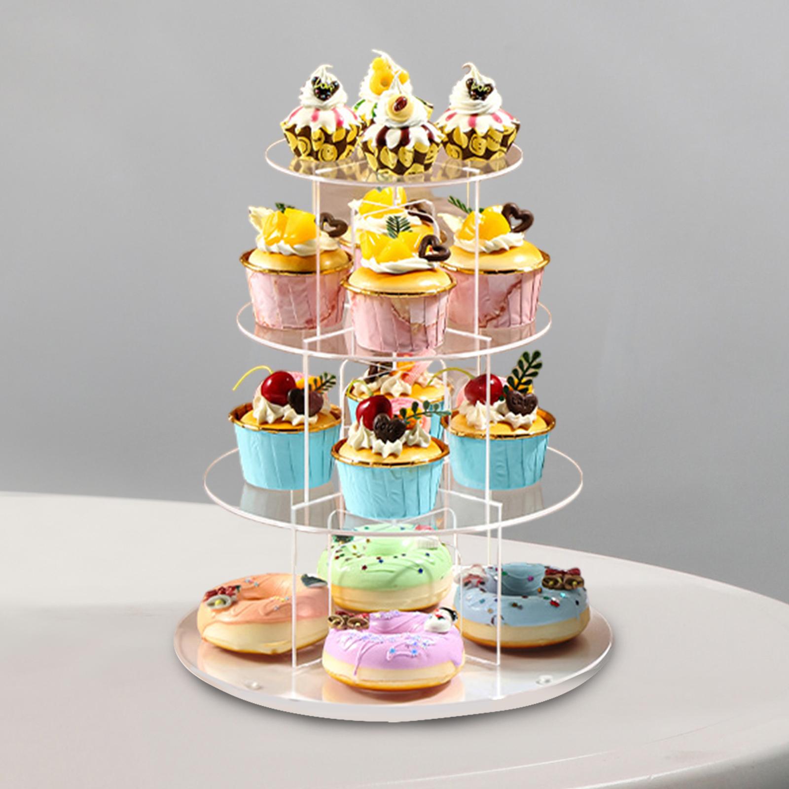 パーティー用アクリルカップケーキスタンド、デザートタワーホル - Cupcake Stand Tier のレビューと価格