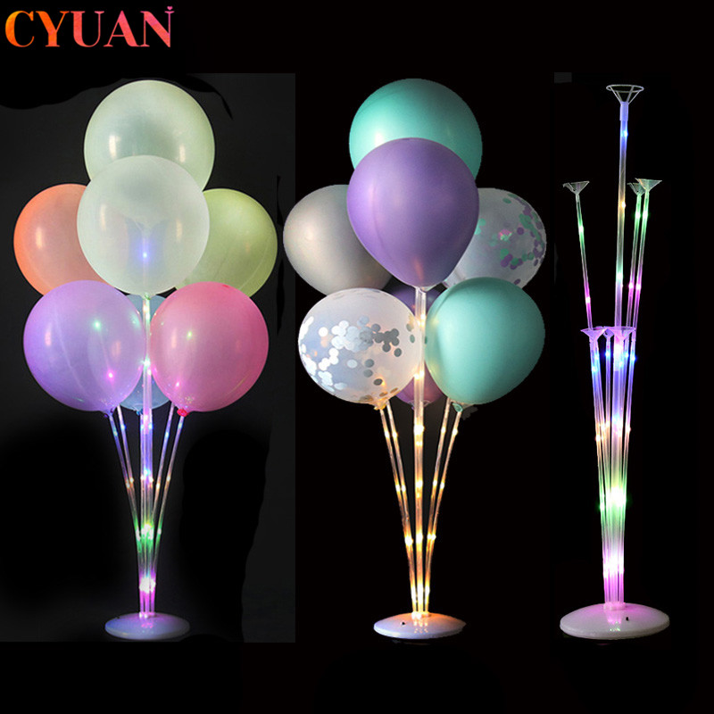1/2 セット Led ライトエアボールスタンドホルダー列子 - Led Balloon Light のレビューと価格
