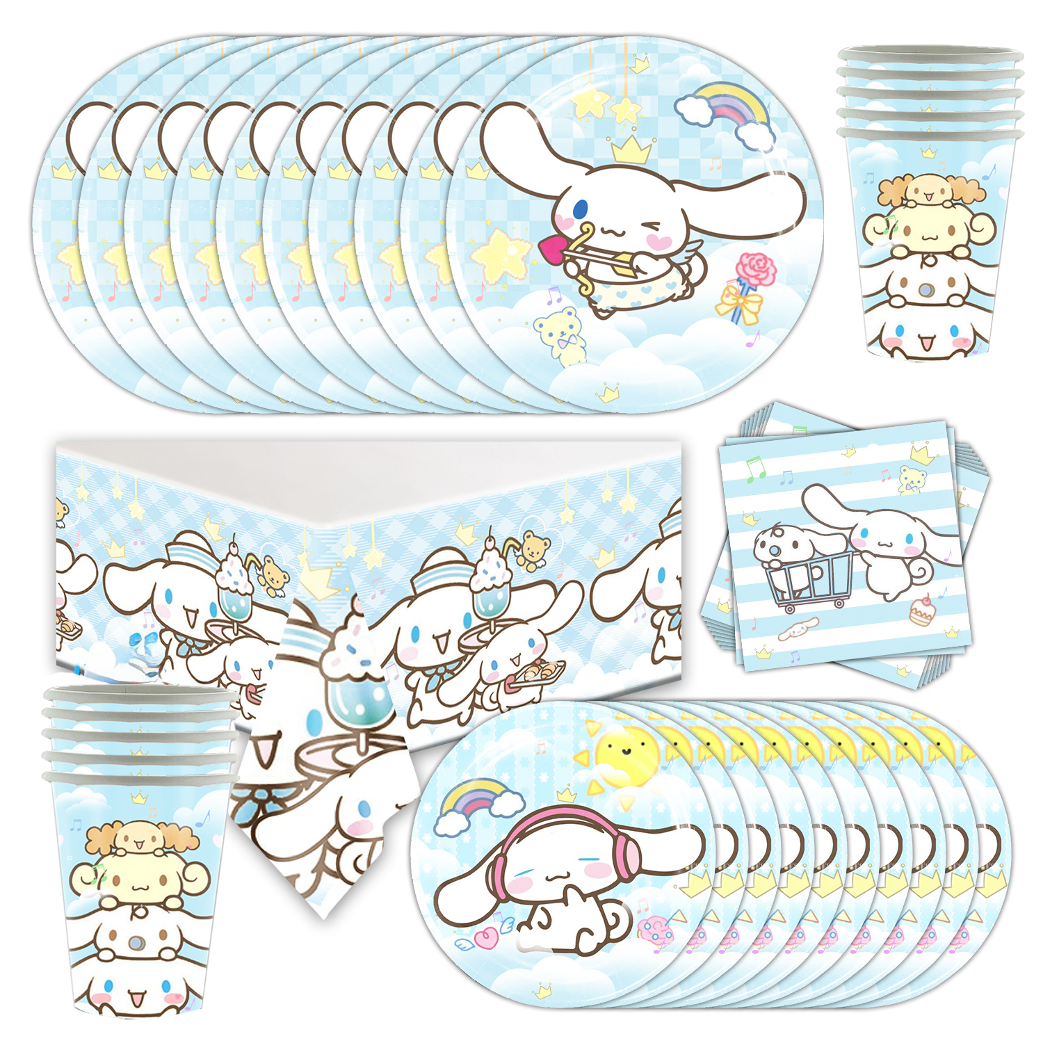 漫画シナモロール誕生日パーティーデコレーション使い捨てパーテ - Table Cloth Disposable のレビューと価格
