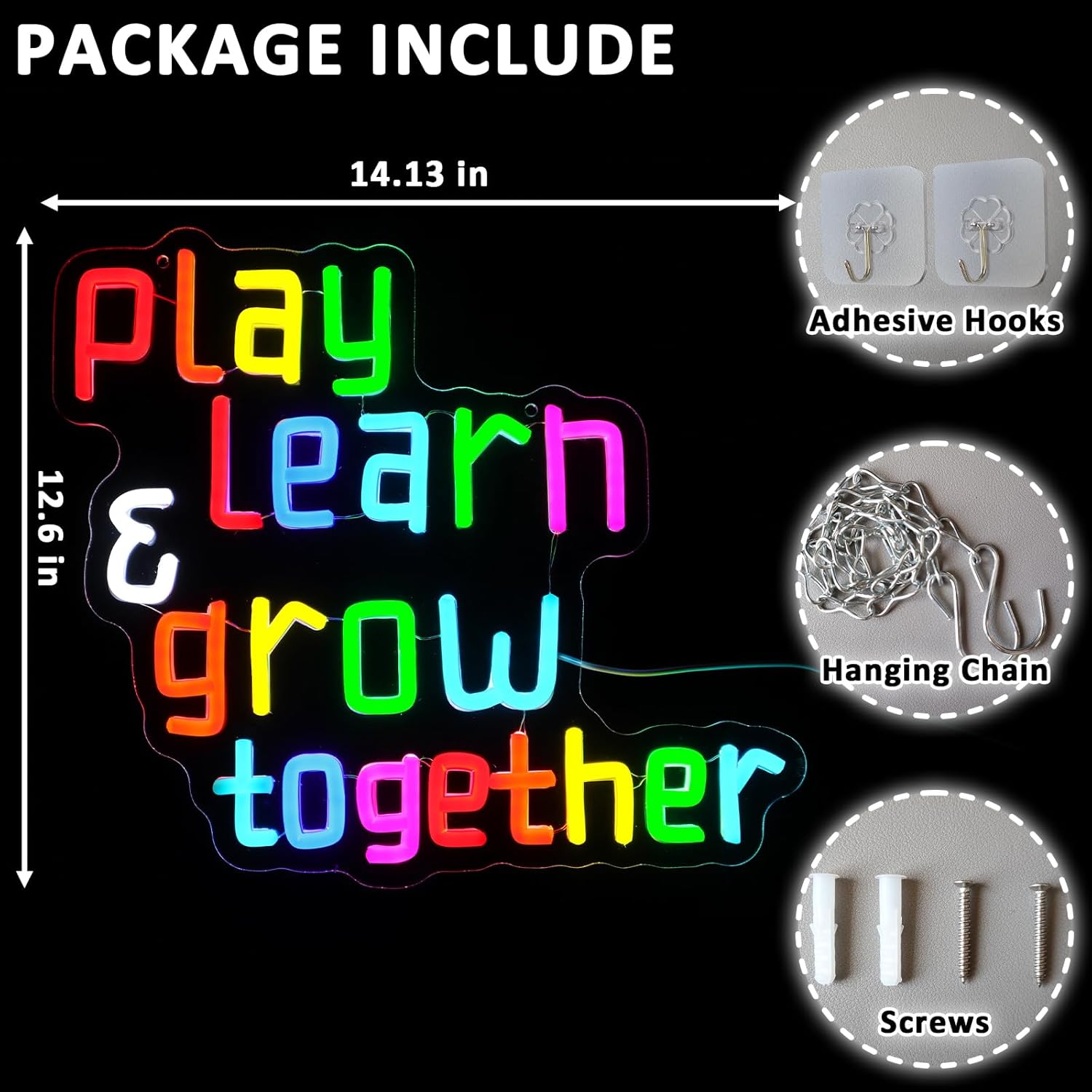 Play Learn Grow Together ネオンサイ - Neon Sign Party のレビューと価格