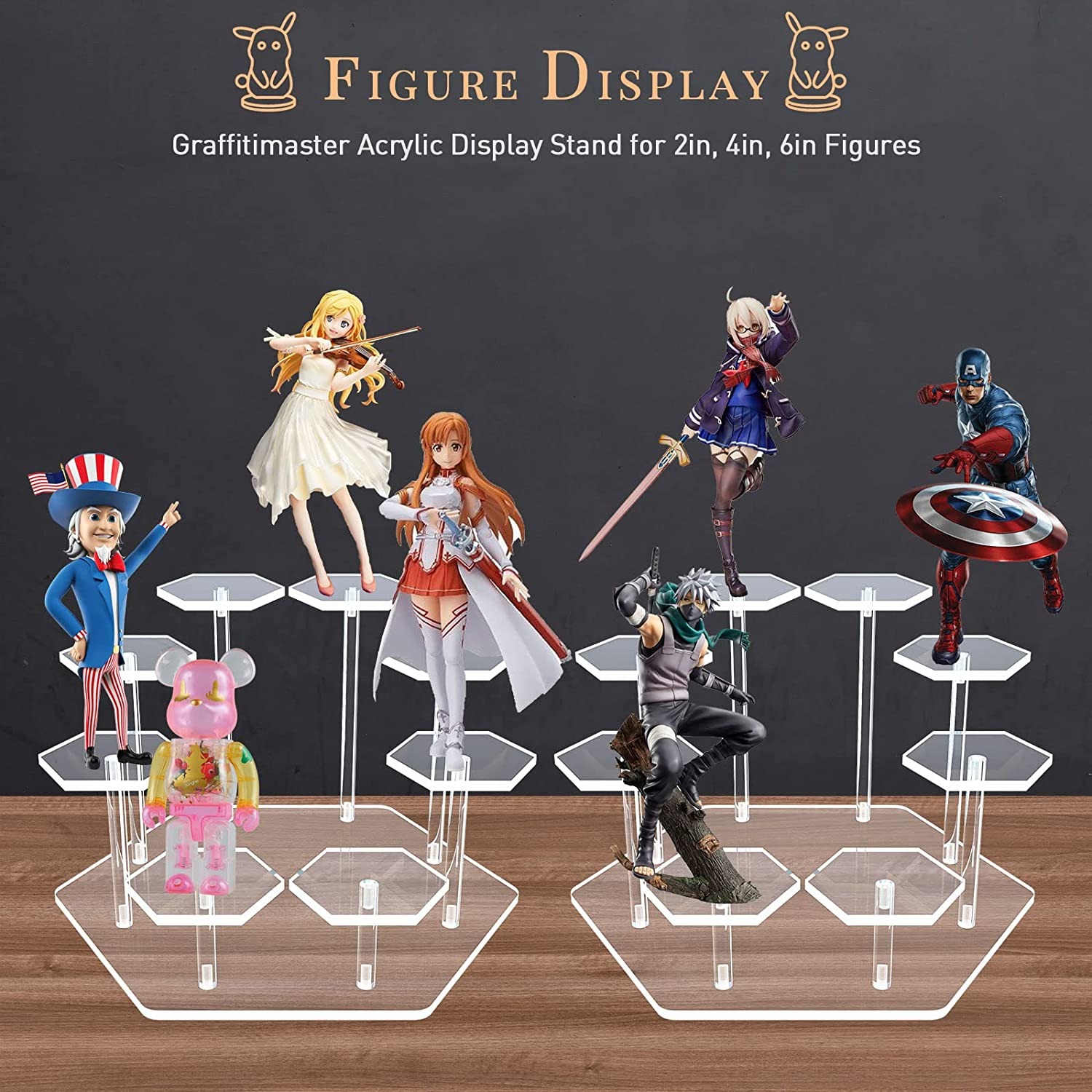 ファンコポップフィギュア用の8/9レベルのアクリルディスプレ - Cupcake Stand Tier のレビューと価格