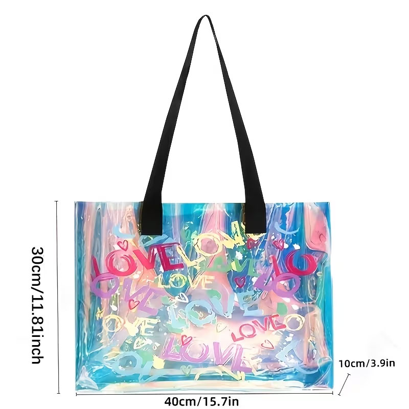 ファッショナブルなレーザープリントのハンドバッグ。PVCゼリ - Event & Party Supply のレビューと価格