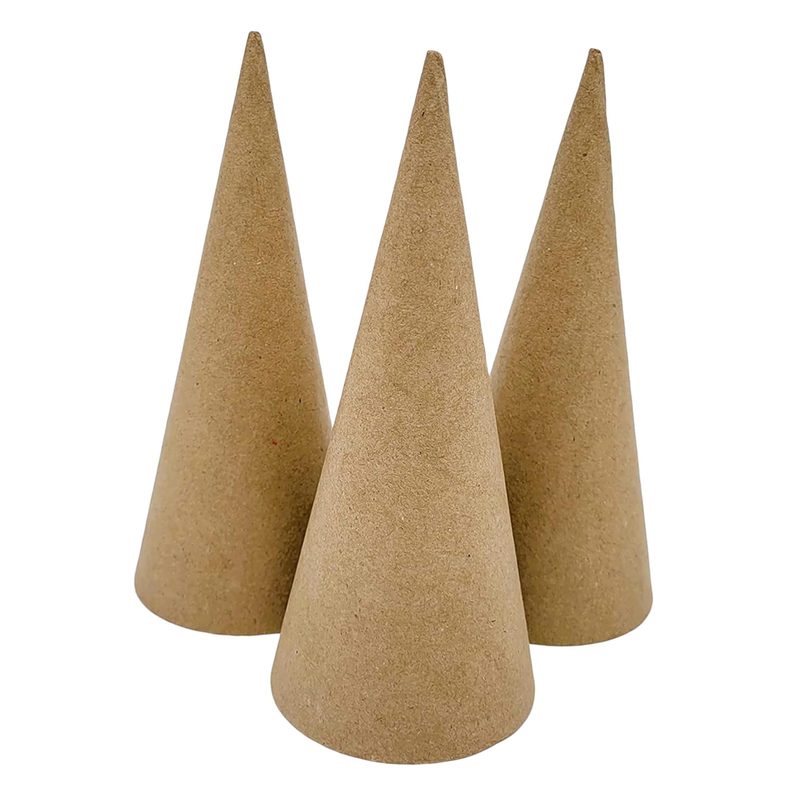3x ペーパーマシェコーン、クラフト用の開口底、想像力豊かな - Cotton Candy Cone のレビューと価格