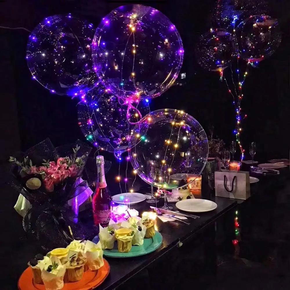 4 個の LED バルーンライト付き発光透明ボボバルーン結婚 - Led Balloon Light のレビューと価格