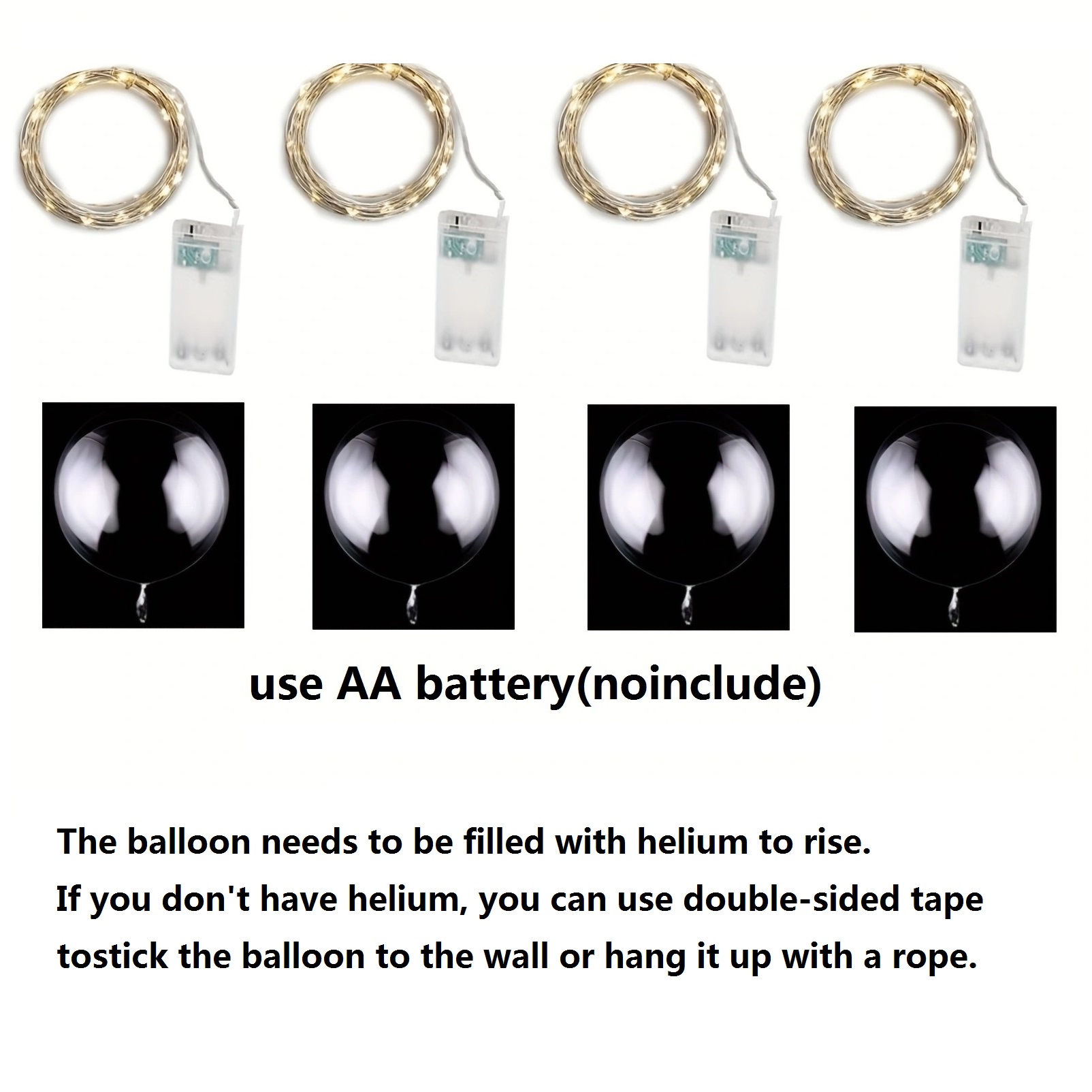 4 個の LED バルーンライト付き発光透明ボボバルーン結婚 - Led Balloon Light のレビューと価格