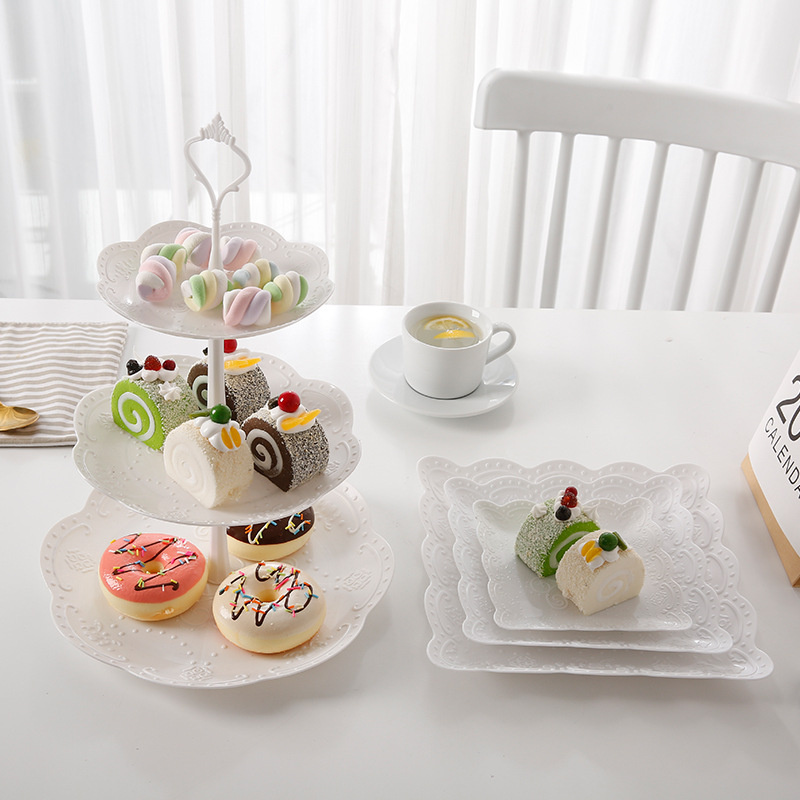 3段ケーキスタンドディスプレイカップケーキラックアフタヌーン - Cupcake Stand Tier のレビューと価格