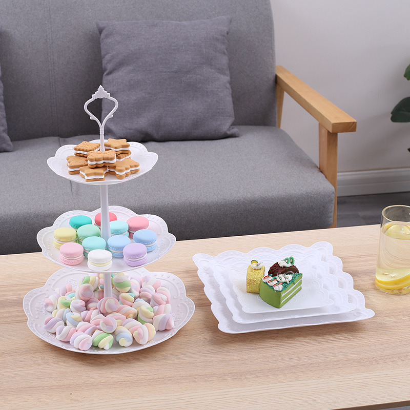 3段ケーキスタンドディスプレイカップケーキラックアフタヌーン - Cupcake Stand Tier のレビューと価格