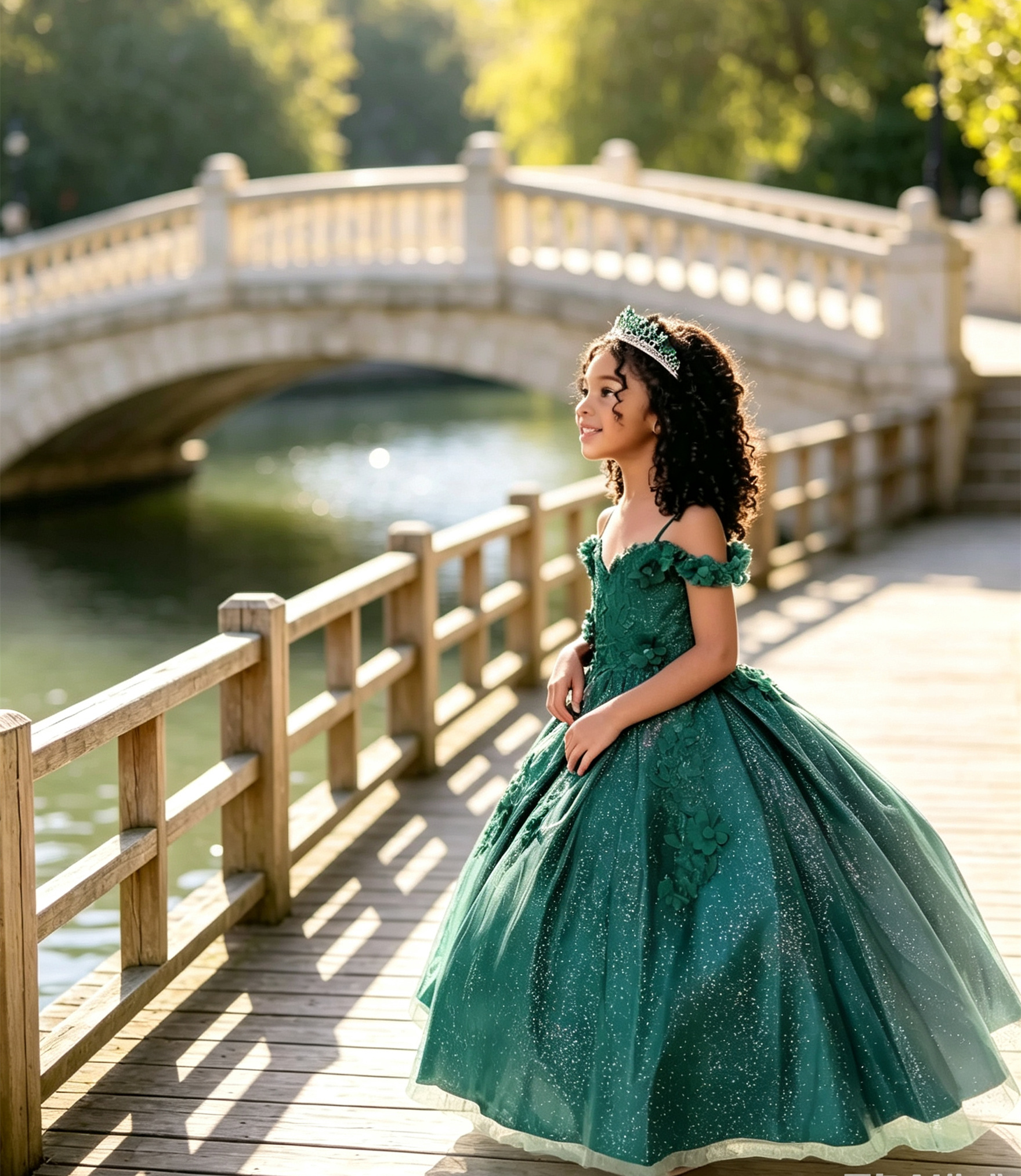 グリッターフラワーガールドレス結婚式用オフショルダーアップリ - Birthday Sash Glitter のレビューと価格