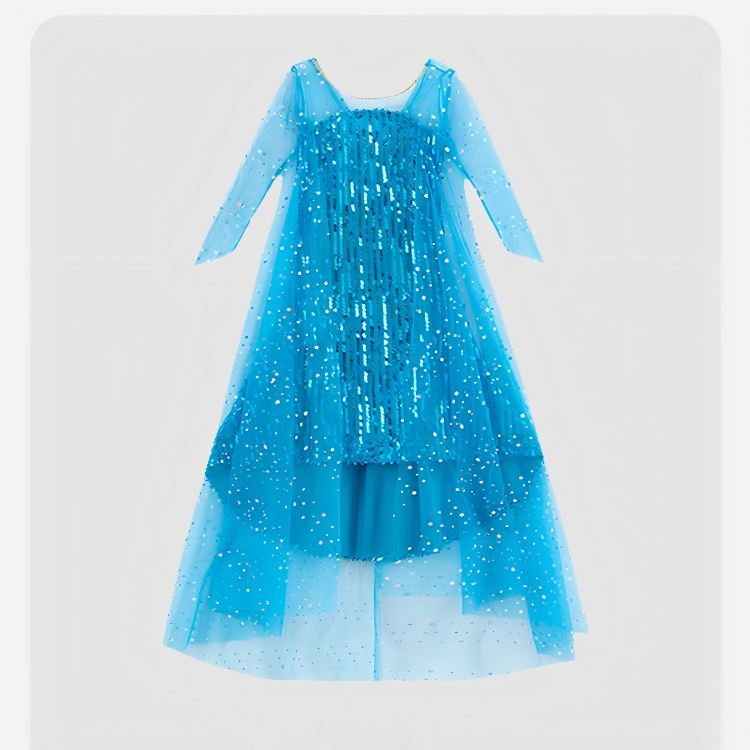女の子の見事なプリンセスマキシドレス全身スパンコールカバーブ - Glitter Tablecloth のレビューと価格