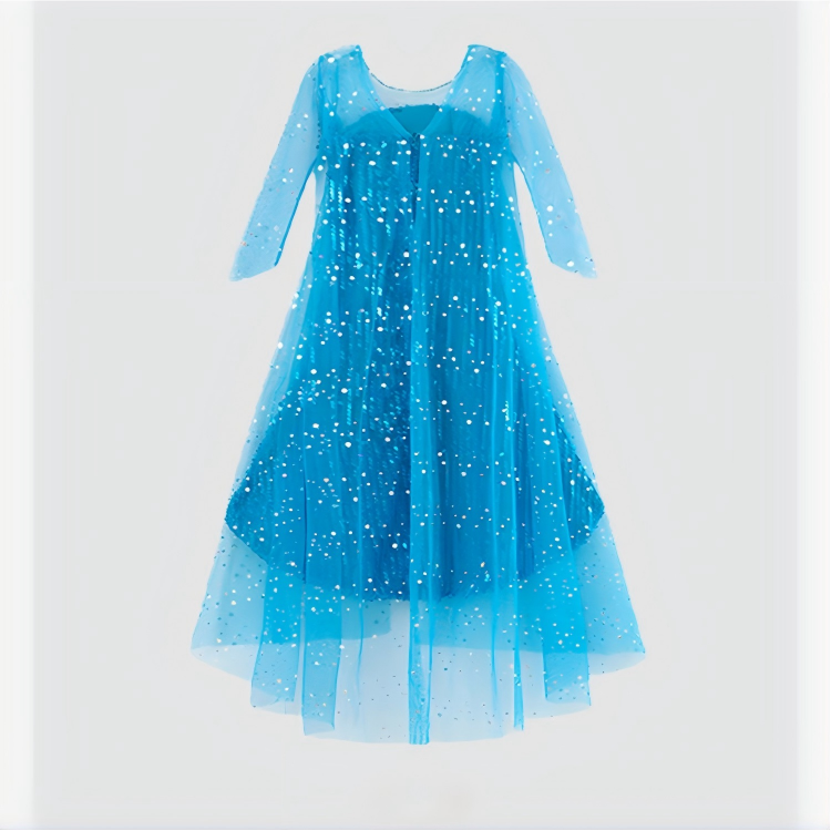 女の子の見事なプリンセスマキシドレス全身スパンコールカバーブ - Glitter Tablecloth のレビューと価格