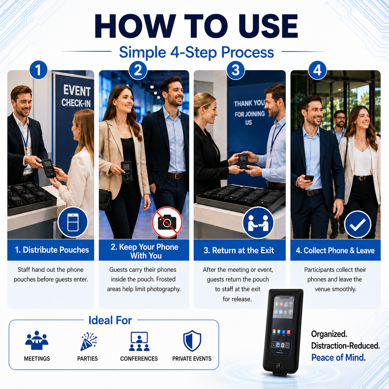 カメラ防止携帯電話バッグセット、イベント用プライバシー携帯電 - Event & Party Supply のレビューと価格