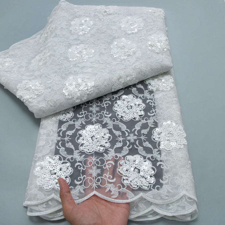 2026年フランス刺繍メッシュレース生地高品質5ヤード高級ア - Glitter Tablecloth のレビューと価格