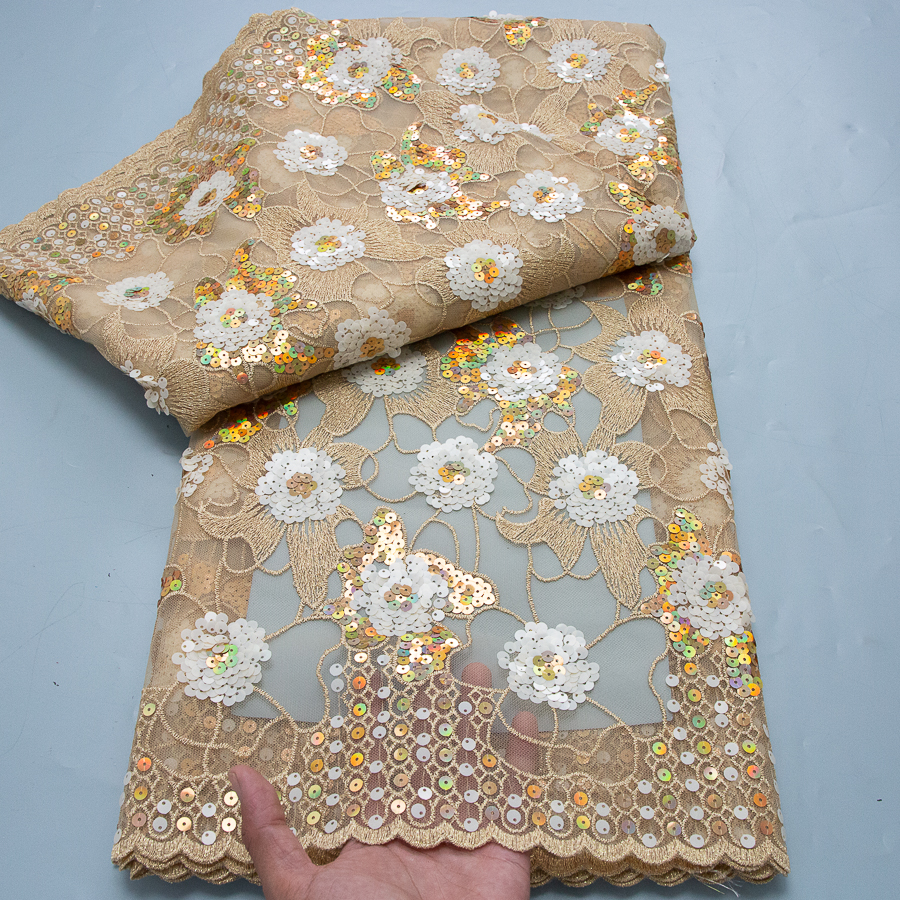 2026年フランス刺繍メッシュレース生地高品質5ヤード高級ア - Glitter Tablecloth のレビューと価格