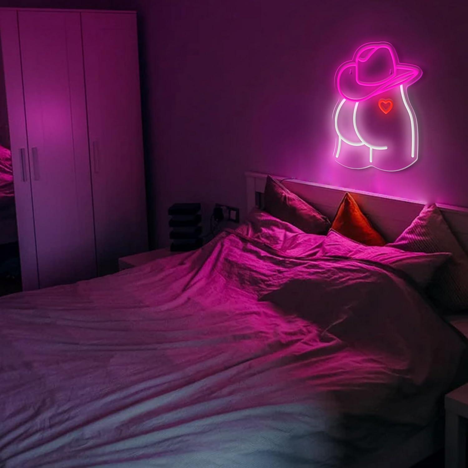 カウガールネオンサイン調光可能LEDライト、女の子の寝室、ゲ - Neon Sign Party のレビューと価格