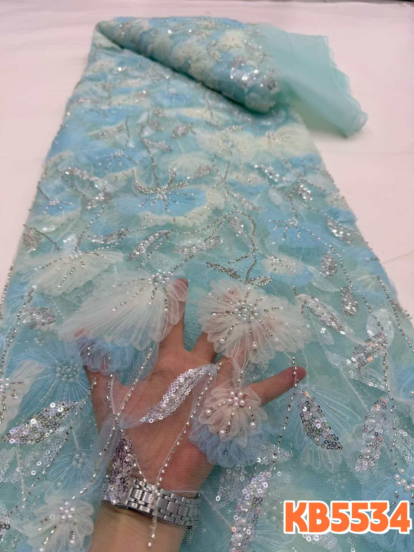 YALISI アフリカ 3d フラワービーズスパンコールレー - Glitter Tablecloth のレビューと価格