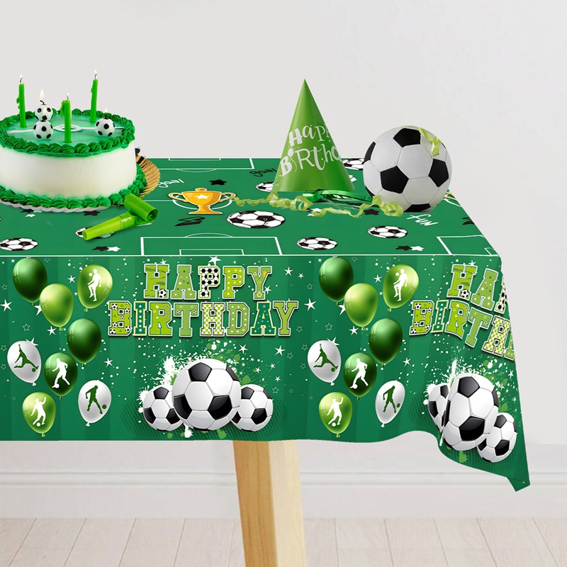 サッカーテーマ使い捨てテーブルクロスサッカースポーツ誕生日パ - Table Cloth Disposable のレビューと価格