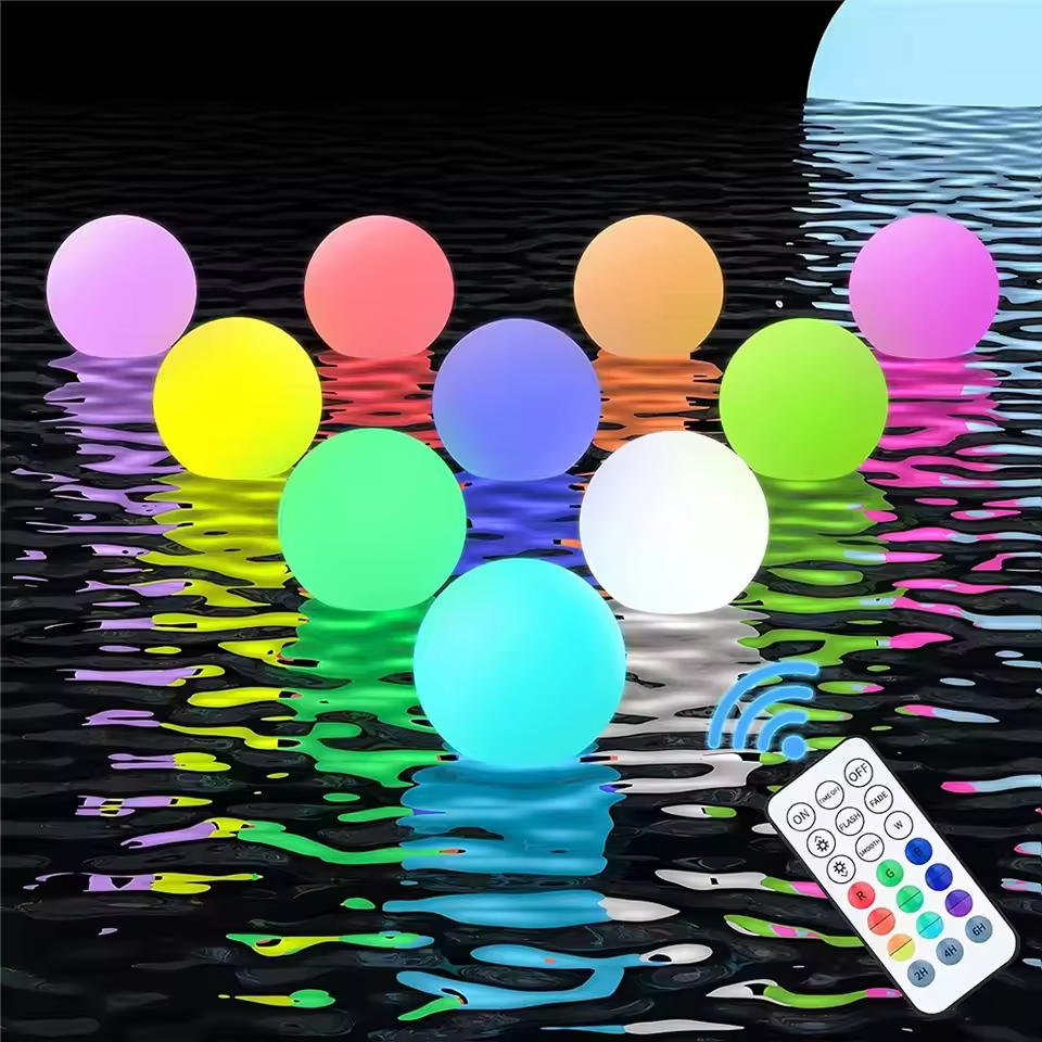 1-4 個のフローティングプールライト 16 色 LED 発 - Led Balloon Light のレビューと価格
