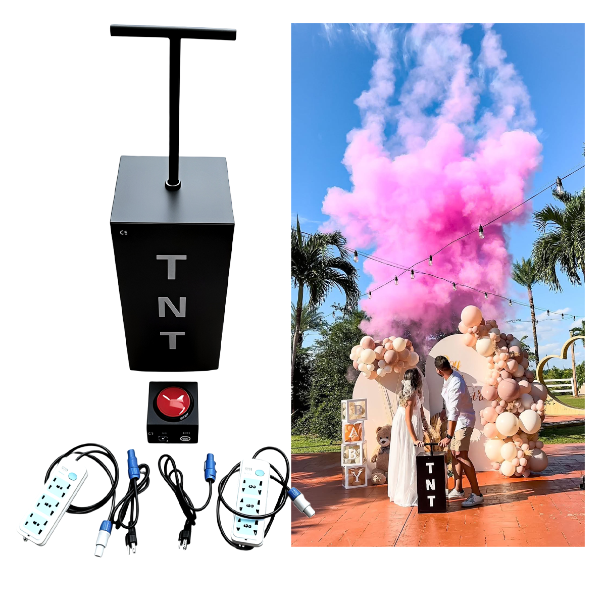 卸売在庫 ワンクリックスタート TNT ジェンダーリビールマ - Confetti Cannon Tube のレビューと価格