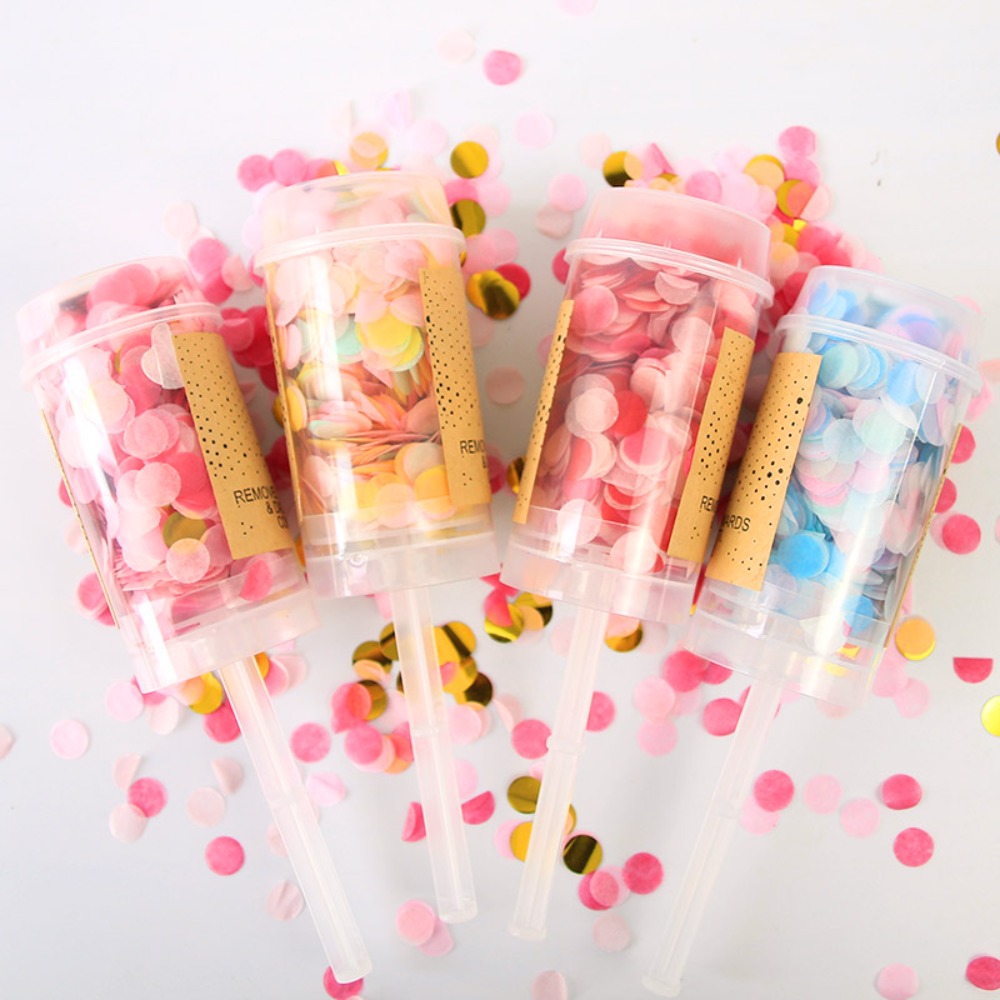 誕生日や結婚式のギフト用の丸い紙吹雪 - Confetti Cannon Tube のレビューと価格