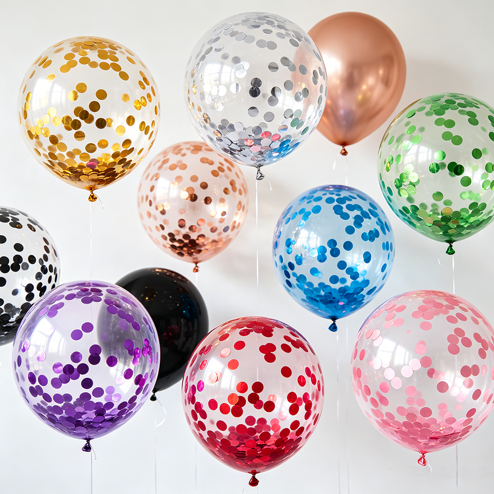1.5cm丸型アルミホイル紙吹雪バルーンフィラー、透明バルー - Confetti Cannon Tube のレビューと価格