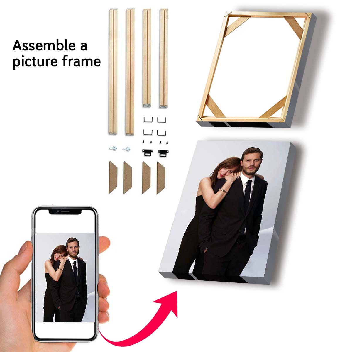 カスタムプリントキャンバス絵画、あなたの写真から作る、結婚式 - Eve Party のレビューと価格