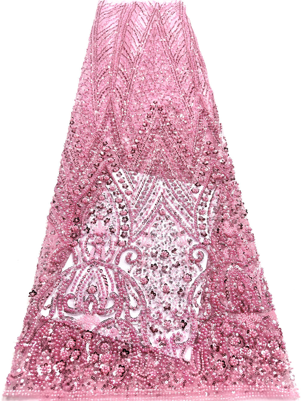 高級アフリカ生地 5 メートルのレース生地スパンコール付きビ - Glitter Tablecloth のレビューと価格