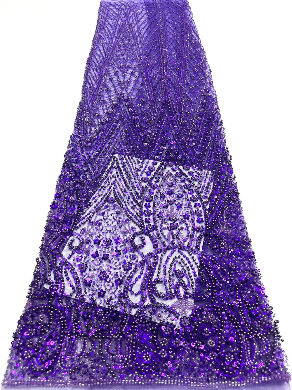 高級アフリカ生地 5 メートルのレース生地スパンコール付きビ - Glitter Tablecloth のレビューと価格