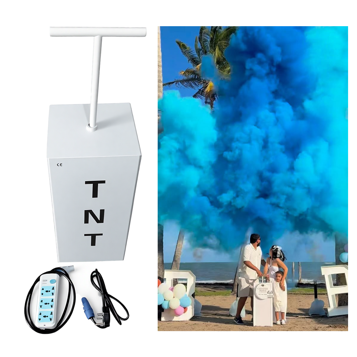 TNTジェンダーリビールマシンキット ベビー煙装飾用品 お祝 - Confetti Cannon Tube のレビューと価格