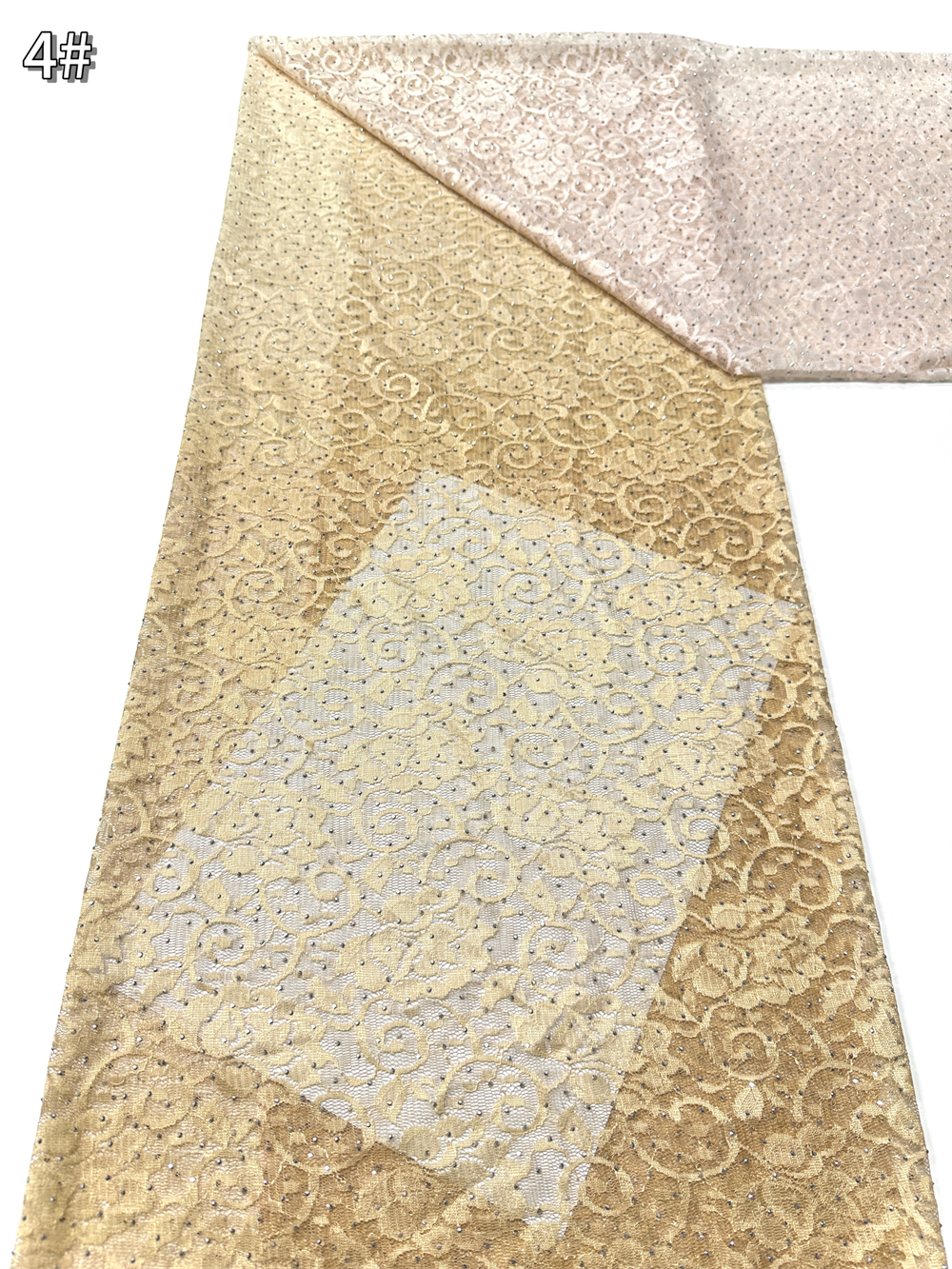 ナイジェリアビーズ刺繍レース高品質フレンチネットスパンコール - Glitter Tablecloth のレビューと価格