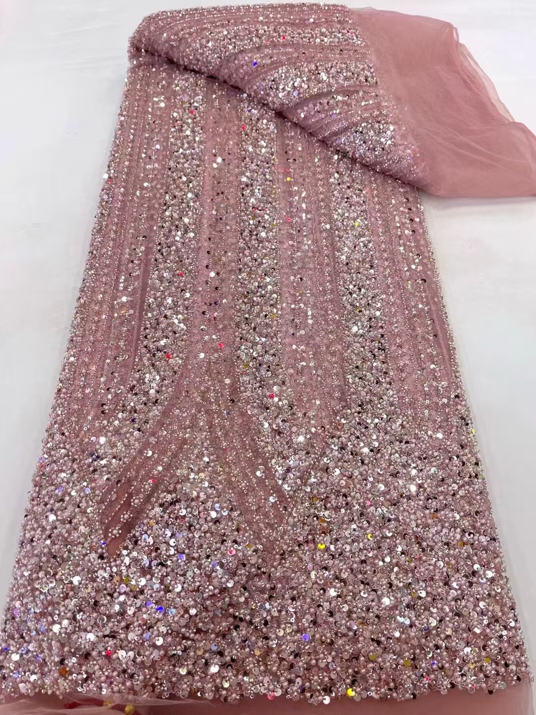 1 ヤードの高級アフリカ生地女性用フランスチュールレース生地 - Glitter Tablecloth のレビューと価格