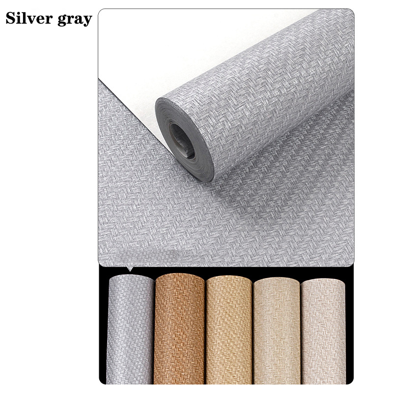 リネン織り壁紙 非粘着性 ソリッドカラー テクスチャード壁装 - Paper Straw Color のレビューと価格