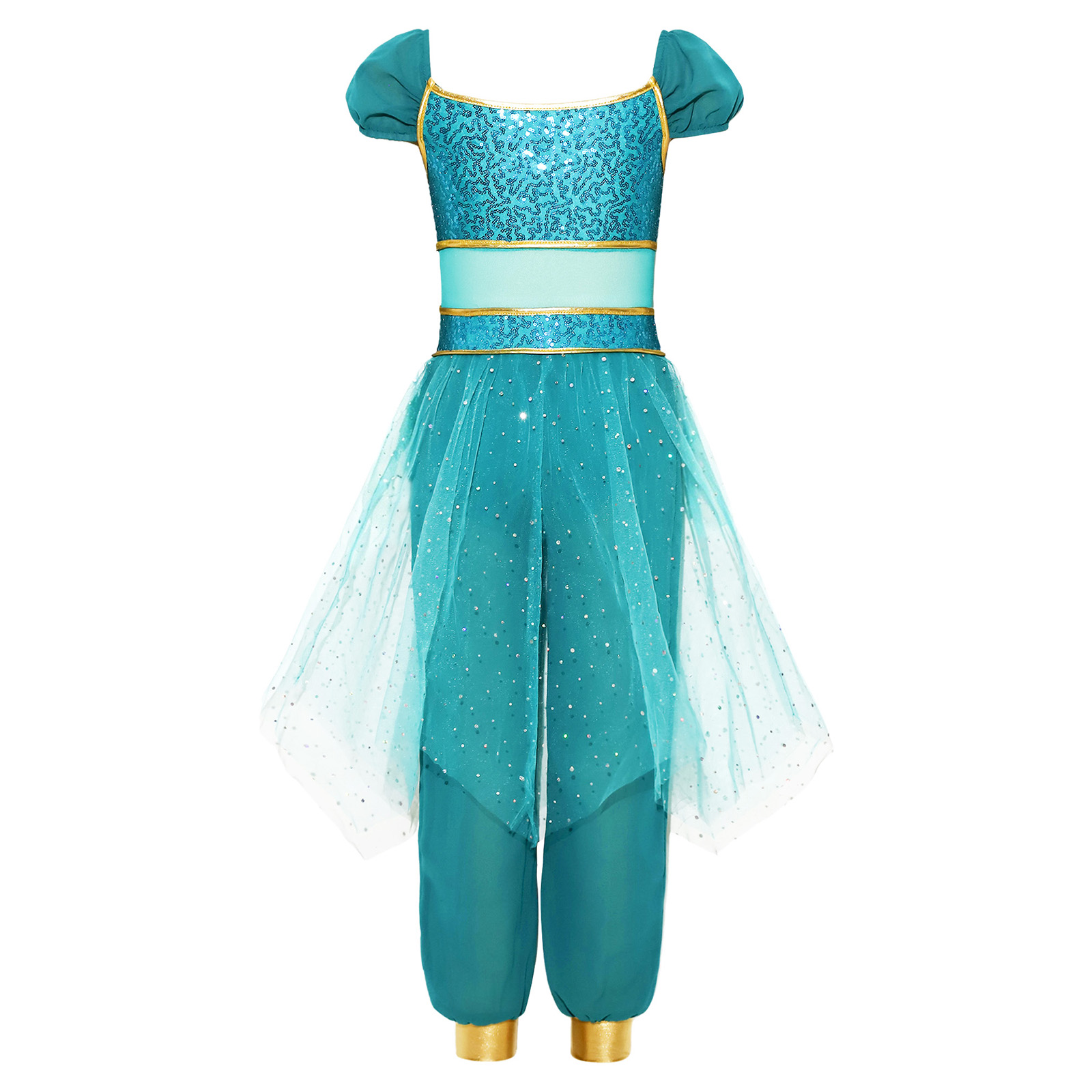 子供用スパンコールチュールオーバーレイジャンプスーツ女の子用 - Glitter Tablecloth のレビューと価格
