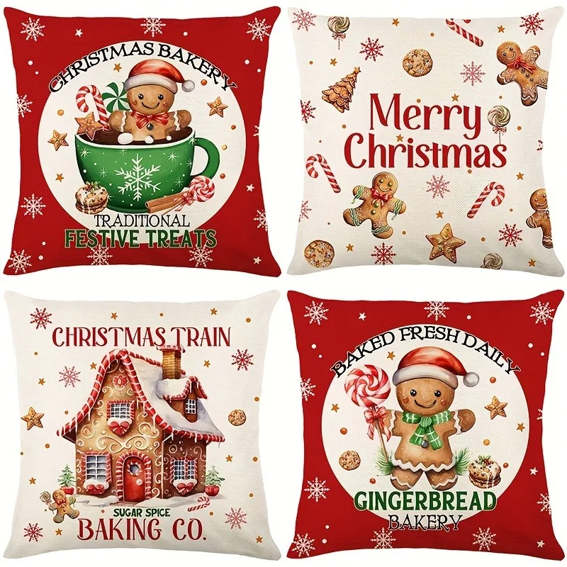 クリスマスデコレーション枕カバー,ジンジャーブレッドマン,キ - Cotton Candy Cone のレビューと価格